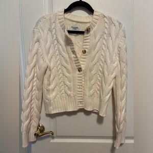 Cable knit cardigan